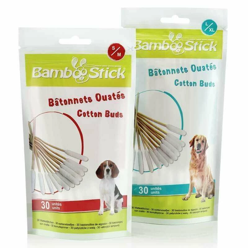 BAMBOOSTICK Bâtonnets Ouatés S/M Chien 300pcs 1 BAMBOOSTICK Bâtonnets Ouatés S/M Chien 300pcs