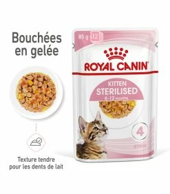 ROYAL CANIN CAT KITTEN STERILIZED BOUCHEE EN GELEE 12 X 85G -alimentation chats boutique cat kitten sterilized bouchee en gelee 12 x 85g 7