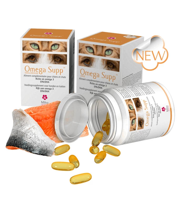 MILOA Complément OMEGA SUPP Chien Et Chat 30 Caps. 1 MILOA Complément OMEGA SUPP Chien Et Chat 30 Caps.