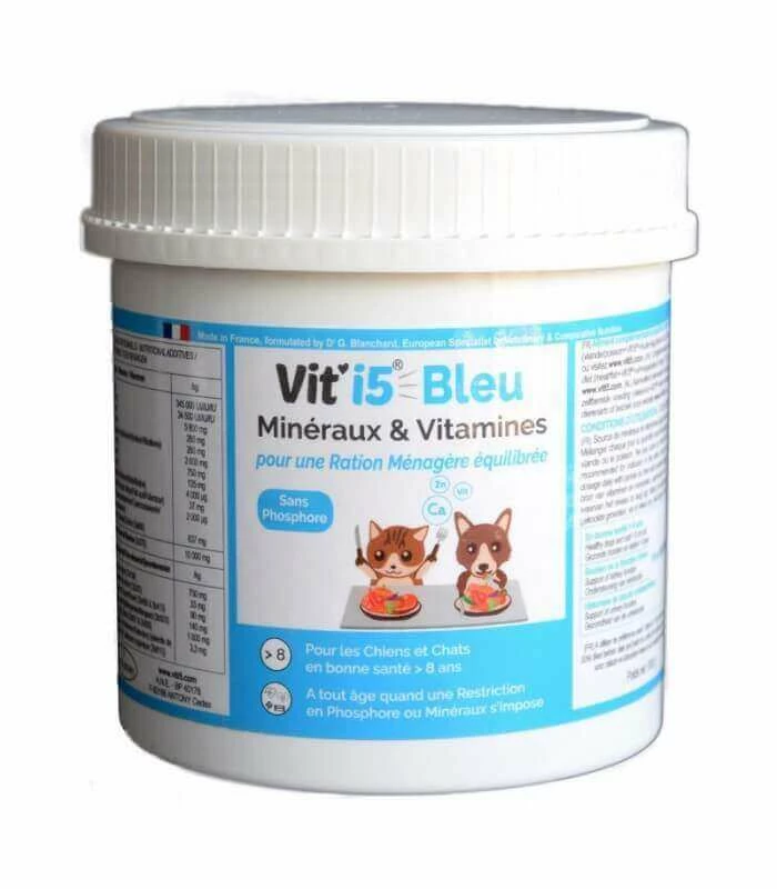 ANIMAL NUTRITION Complément VIT'I5 BLEU Chien Et Chat 600 G 1 ANIMAL NUTRITION Complément VIT'I5 BLEU Chien Et Chat 600 G