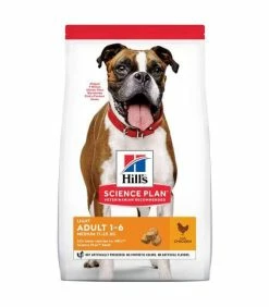 HILL'S Pet Nutrition Croquettes ADULT LIGHT MEDIUM POULET Chien Sac 14 Kg - Science Plan