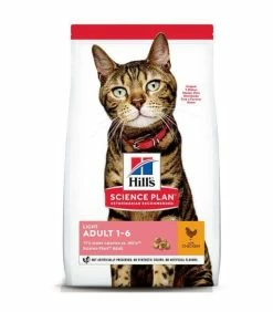 HILL'S Pet Nutrition Croquettes ADULT LIGHT POULET Chat Sac 1.5 Kg - Science Plan