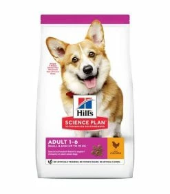 HILL'S Pet Nutrition Croquettes ADULT SMALL&MINI POULET Chien Sac 6 Kg - Science Plan