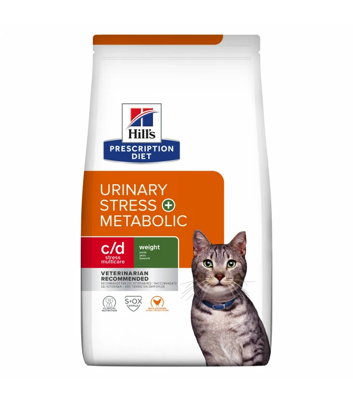 HILL'S Pet Nutrition Croquettes C/D URINARY STRESS MULTICARE + METABOLIC Chat Sac 3 Kg - Prescription Diet 2 HILL'S Pet Nutrition Croquettes C/D URINARY STRESS MULTICARE + METABOLIC Chat Sac 3 Kg - Prescription Diet â Image 2