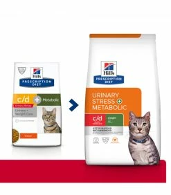 HILL'S Pet Nutrition Croquettes C/D URINARY STRESS MULTICARE + METABOLIC Chat Sac 3 Kg - Prescription Diet