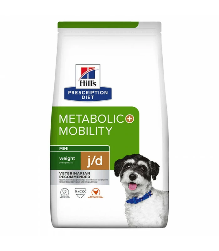HILL'S Pet Nutrition Croquettes J/D METABOLIC + MOBILITY MINI POULET Chien Sac 3 Kg - Prescription Diet 1 HILL'S Pet Nutrition Croquettes J/D METABOLIC + MOBILITY MINI POULET Chien Sac 3 Kg - Prescription Diet