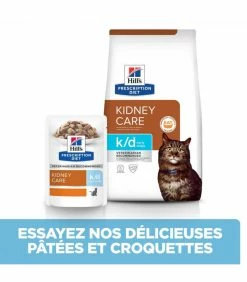HILL'S Pet Nutrition Croquettes K/D EARLY STAGE POULET Chat Sac 1,5 Kg - Prescription Diet -alimentation chats boutique croquettes kd early stage poulet chat sac 1 kg prescription diet 2