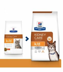 HILL'S Pet Nutrition Croquettes K/D KIDNEY POULET Chat Sac 1.5 Kg - Prescription Diet