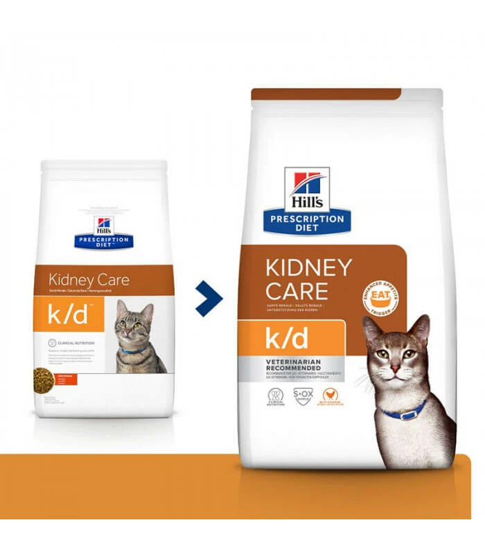 HILL'S Pet Nutrition Croquettes K/D KIDNEY POULET Chat Sac 400 G - Prescription Diet 1 HILL'S Pet Nutrition Croquettes K/D KIDNEY POULET Chat Sac 400 G - Prescription Diet