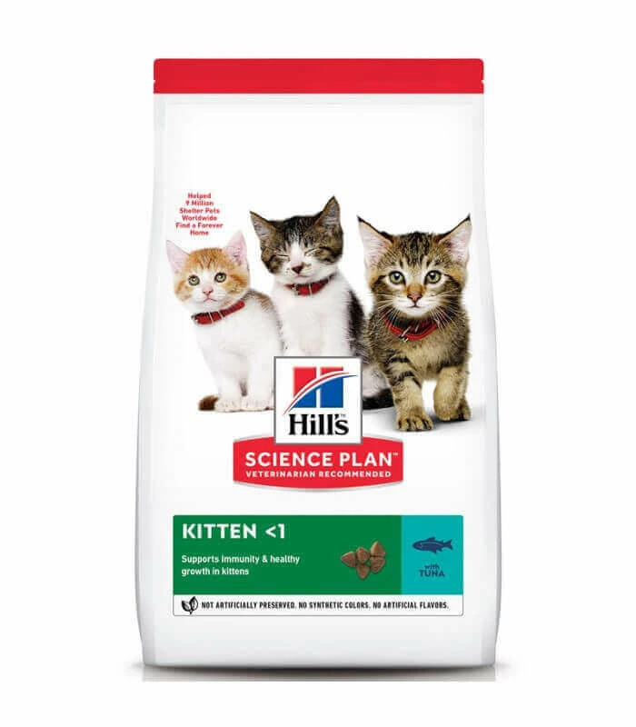 HILL'S Pet Nutrition Croquettes KITTEN THON Sac 1,5 Kg - Science Plan 1 HILL'S Pet Nutrition Croquettes KITTEN THON Sac 1,5 Kg - Science Plan
