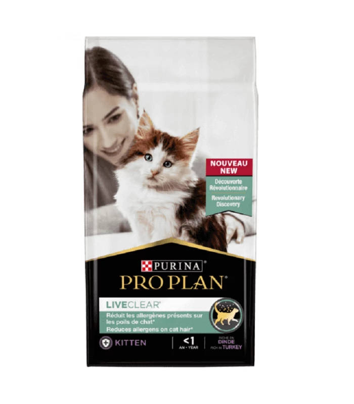 Purina Croquettes LIVECLEAR KITTEN DINDE Chat 1.4 Kg - Pro Plan 1 Purina Croquettes LIVECLEAR KITTEN DINDE Chat 1.4 Kg - Pro Plan