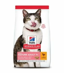 HILL'S Pet Nutrition Croquettes MATURE ADULT 7+ LIGHT POULET Chat Sac 1.5 Kg - Science Plan