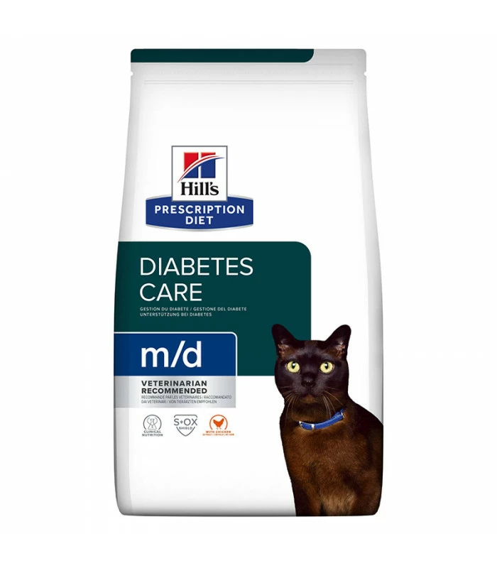 HILL'S Pet Nutrition Croquettes M/D DIABETES POULET Chat Sac 1.5 Kg - Prescription Diet 2 HILL'S Pet Nutrition Croquettes M/D DIABETES POULET Chat Sac 1.5 Kg - Prescription Diet – Image 2
