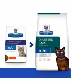 HILL'S Pet Nutrition Croquettes M/D DIABETES POULET Chat Sac 3 Kg - Prescription Diet