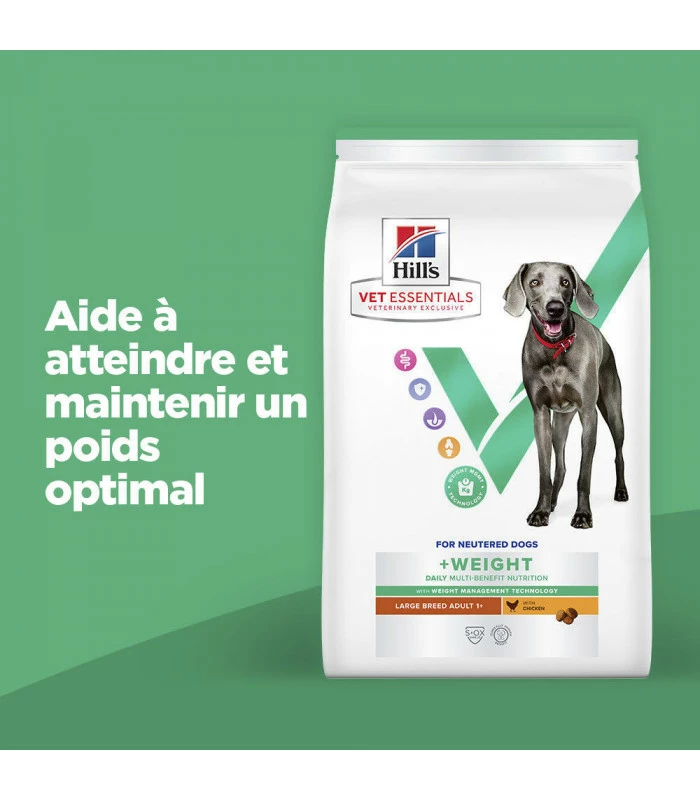 HILL'S Pet Nutrition Croquettes Canine Multibenefits Weight Adult Large Breed Poulet 14 Kg - Vet Essentials 3 HILL'S Pet Nutrition Croquettes Canine Multibenefits Weight Adult Large Breed Poulet 14 Kg - Vet Essentials â Image 3