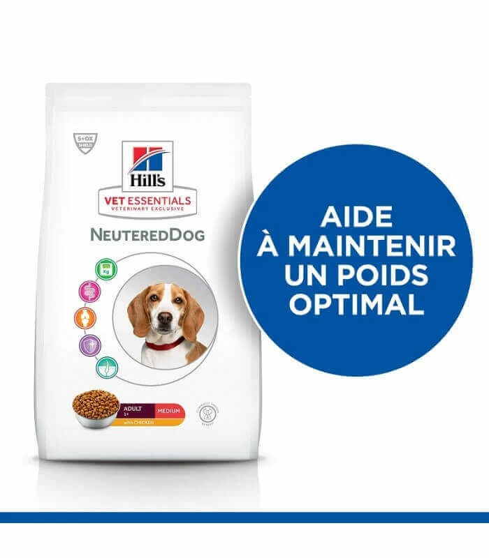 HILL'S Pet Nutrition Croquettes NEUTERED ADULT MEDIUM POULET Chien Sac 2 Kg - Vet Essentials 2 HILL'S Pet Nutrition Croquettes NEUTERED ADULT MEDIUM POULET Chien Sac 2 Kg - Vet Essentials – Image 2