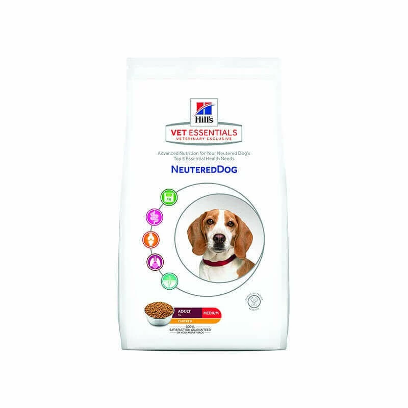 HILL'S Pet Nutrition Croquettes NEUTERED ADULT MEDIUM POULET Chien Sac 2 Kg - Vet Essentials 1 HILL'S Pet Nutrition Croquettes NEUTERED ADULT MEDIUM POULET Chien Sac 2 Kg - Vet Essentials