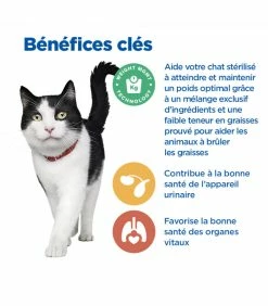 HILL'S Pet Nutrition Croquettes Feline Multi-Benefit Weight Mature POULET Chat Sac 3 Kg - Vet Essentials -alimentation chats boutique croquettes neutered mature adult 7 poulet chat sac 2 kg vetessentials 6