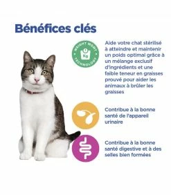 HILL'S Pet Nutrition Croquettes Feline Multi-Benefit + Weight Poulet Chat Sac 3 Kg - Vet Essentials -alimentation chats boutique croquettes neutered young adult poulet chat sac 14 kg vetessentials 15
