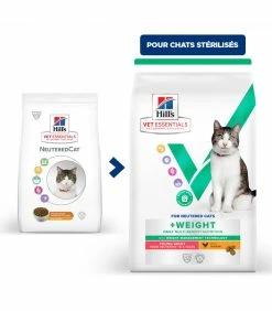 HILL'S Pet Nutrition Croquettes Feline Multi-Benefit + Weight Poulet Chat Sac 8 Kg - Vet Essentials