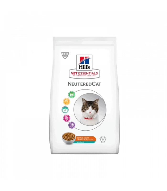 HILL'S Pet Nutrition Croquettes NEUTERED YOUNG ADULT THON Chat Sac 2,5 Kg - Vet Essentials 1 HILL'S Pet Nutrition Croquettes NEUTERED YOUNG ADULT THON Chat Sac 2,5 Kg - Vet Essentials