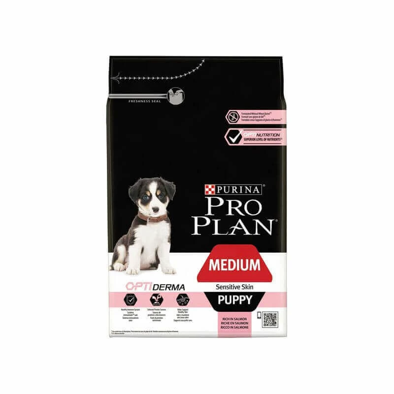 Purina Croquettes OPTIDERMA MEDIUM PUPPY SAUMON Chien Sac 3 Kg - Pro Plan 1 Purina Croquettes OPTIDERMA MEDIUM PUPPY SAUMON Chien Sac 3 Kg - Pro Plan