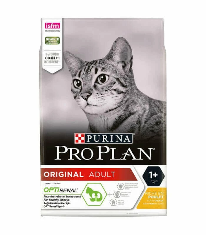 Purina Croquettes ORIGINAL ADULT OPTIRENAL POULET Chat Sac 10 Kg - Pro Plan 1 Purina Croquettes ORIGINAL ADULT OPTIRENAL POULET Chat Sac 10 Kg - Pro Plan