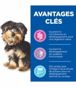 HILL'S Pet Nutrition Croquettes PUPPY GROWTH ACTIVE BIOME+ SMALL&MINI POULET Chien Sac 2 Kg - Vet Essentials -alimentation chats boutique croquettes puppy growth active biome thickboxmini poulet chien sac 2 kg vet essentials 2