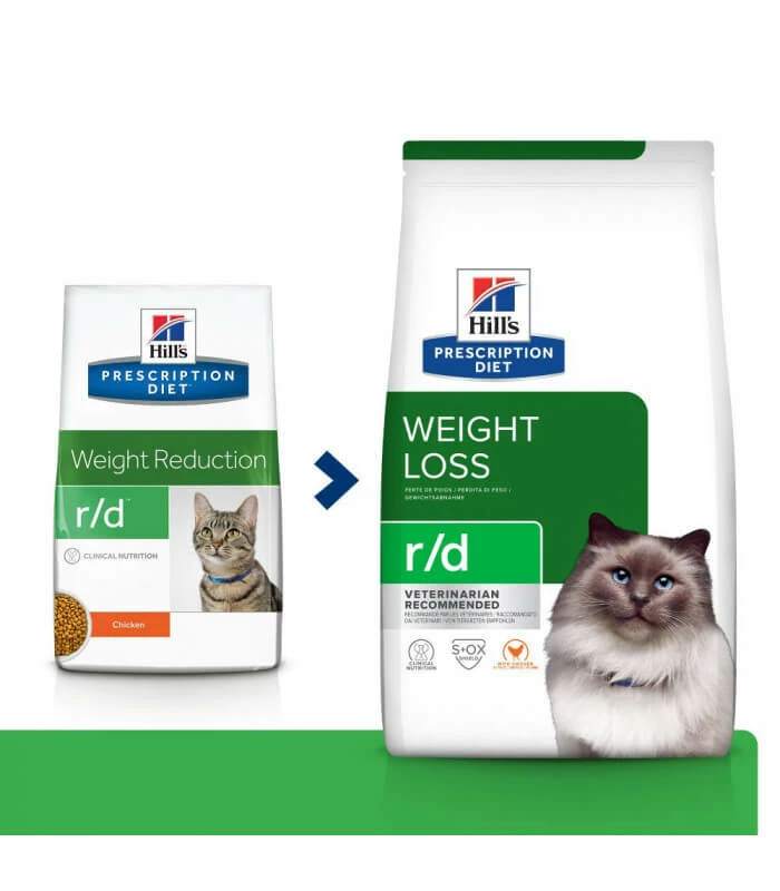 HILL'S Pet Nutrition Croquettes R/D WEIGHT REDUCTION POULET Chat Sac 5 Kg - Prescription Diet 2 HILL'S Pet Nutrition Croquettes R/D WEIGHT REDUCTION POULET Chat Sac 5 Kg - Prescription Diet – Image 2