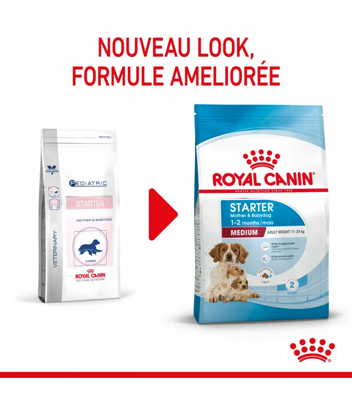 ROYAL CANIN Croquettes STARTER MEDIUM Chien Sac 15 Kg - Veterinary Care Nutrition 1 ROYAL CANIN Croquettes STARTER MEDIUM Chien Sac 15 Kg - Veterinary Care Nutrition