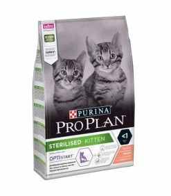 Purina Croquettes STERILISED KITTEN OPTISTART SAUMON Sac 3 Kg - Pro Plan
