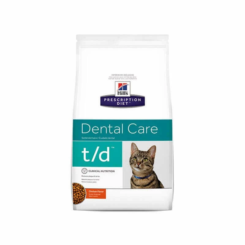 HILL'S Pet Nutrition Croquettes T/D DENTAL CARE POULET Chat Sac 5 Kg - Prescription Diet 1 HILL'S Pet Nutrition Croquettes T/D DENTAL CARE POULET Chat Sac 5 Kg - Prescription Diet