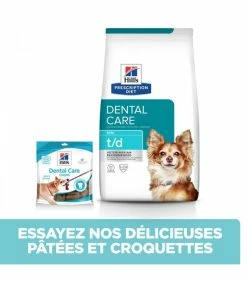 HILL'S Pet Nutrition Croquettes T/D DENTAL MINI POULET Chien Sac 3 Kg - Prescription Diet -alimentation chats boutique croquettes td dental mini poulet chien sac 3 kg prescription diet 4