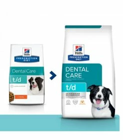 HILL'S Pet Nutrition Croquettes T/D DENTAL POULET Chien Sac 4 Kg - Prescription Diet