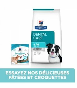 HILL'S Pet Nutrition Croquettes T/D DENTAL POULET Chien Sac 4 Kg - Prescription Diet -alimentation chats boutique croquettes td dental poulet chien sac 4 kg prescription diet 3