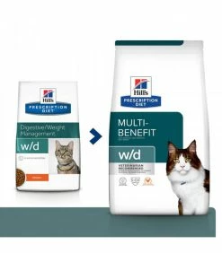 HILL'S Pet Nutrition Croquettes W/D MULTI-BENEFIT POULET Chat Sac 1.5 Kg - Prescription Diet