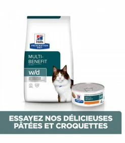 HILL'S Pet Nutrition Croquettes W/D MULTI-BENEFIT POULET Chat Sac 1.5 Kg - Prescription Diet -alimentation chats boutique croquettes wd multi benefit poulet chat sac 1 5 kg prescription diet 8