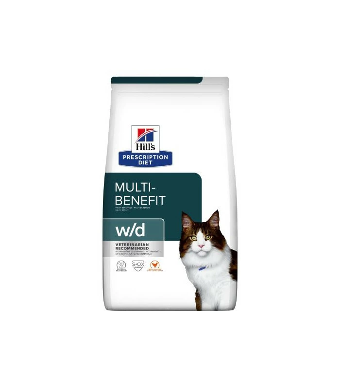 HILL'S Pet Nutrition Croquettes W/D MULTI-BENEFIT POULET Chat Sac 3 Kg - Prescription Diet 2 HILL'S Pet Nutrition Croquettes W/D MULTI-BENEFIT POULET Chat Sac 3 Kg - Prescription Diet – Image 2
