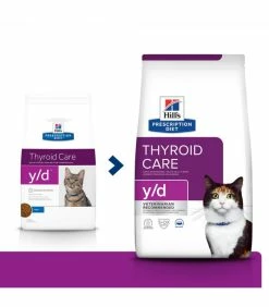 HILL'S Pet Nutrition Croquettes Y/D THYROID CARE POULET Chat Sac 3 Kg - Prescription Diet