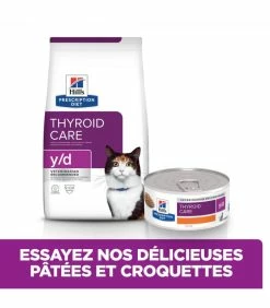 HILL'S Pet Nutrition Croquettes Y/D THYROID CARE POULET Chat Sac 3 Kg - Prescription Diet -alimentation chats boutique croquettes yd thyroid care poulet chat sac 3 kg prescription diet 3