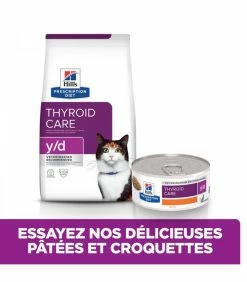 HILL'S Pet Nutrition Croquettes Y/D THYROID POULET Chat Sac 1.5 Kg - Prescription Diet -alimentation chats boutique croquettes yd thyroid poulet chat sac 15 kg prescription diet 4
