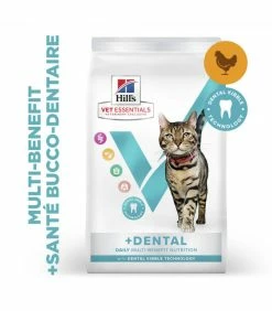 HILL'S Pet Nutrition Croquettes Feline Multi-Benefit Dental Adult Poulet Sac 6.5 Kg - Vet Essentials -alimentation chats boutique croquettes young adult dental health poulet chat sac 2 kg vetessentials 10