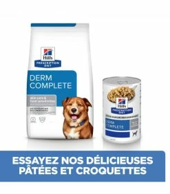 HILL'S Pet Nutrition Croquettes DERM COMPLETE Chien Sac 4 Kg - Prescription Diet -alimentation chats boutique derm complete chien sac 5 kg prescription diet 3