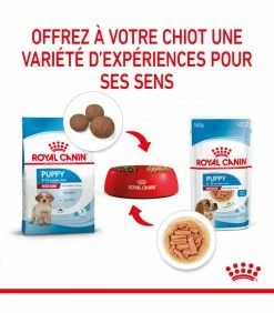 ROYAL CANIN Dog Puppy Medium Bouchées En Sauce 10 X 140 G -alimentation chats boutique dog puppy medium bouchees en sauce 10 x 140 g 3