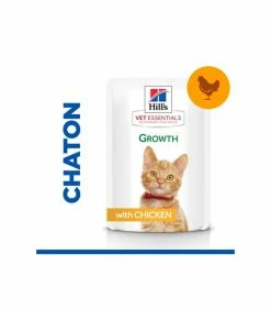 HILL'S Pet Nutrition Pâtée KITTEN GROWTH POULET Chat 12x85g - Vet Essentials -alimentation chats boutique kitten growth poulet chat 12x85g vet essentials 1