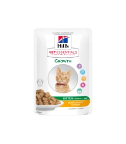 HILL'S Pet Nutrition Pâtée KITTEN GROWTH POULET Chat 12x85g - Vet Essentials