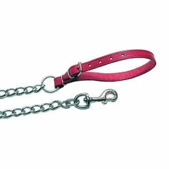 Laisse METAL MOYENNE ROUGE G.M Chien