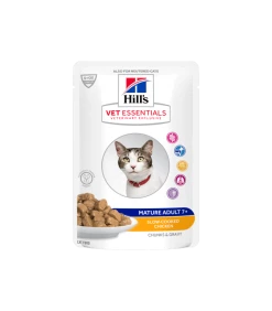 HILL'S Pet Nutrition Pâtée MATURE POULET Chat 12x85g - Vet Essentials