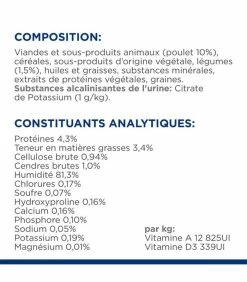 HILL'S Pet Nutrition Pâtée C/D URINARY MULTICARE MIJOTES POULET & LEGUMES Chien 12x354g - Prescription Diet 19 HILL'S Pet Nutrition Pâtée C/D URINARY MULTICARE MIJOTES POULET & LEGUMES Chien 12x354g - Prescription Diet -alimentation chats boutique patee cd urinary multicare mijotes poulet legumes chien 12x354g prescription diet 9