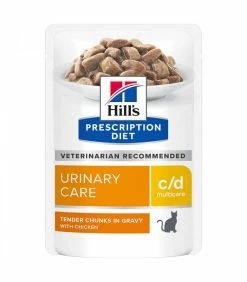 HILL'S Pet Nutrition Pâtée C/D URINARY MULTICARE POULET Chat 12x85g - Prescription Diet -alimentation chats boutique patee cd urinary multicare poulet chat 12x85g prescription diet 2